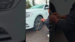 install the antiskid chain without moving the car Onetouch locking to quickly install locking [upl. by Arej]