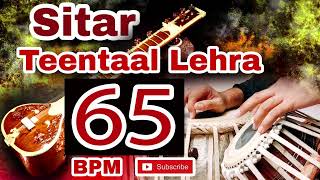 Sitar Teentaal Lehra 65 BPM C Raag Bhimplasi [upl. by Llehsal]