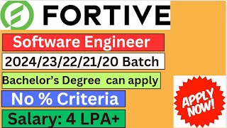 Fortive is hiring 202423222120 Batch  Required Skills  Location  No  Criteria itjobs [upl. by Anires]