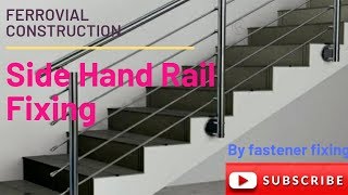 Hand Rail fixing Steel Railing fixing in hindi [upl. by Flan]