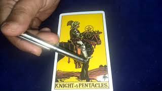 knight ofpentacles Minor arcana card description in hindi हिंदी में सीखें टैरो कार्ड💰 💰 [upl. by Ayhay]