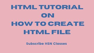 HTML Tags Create HTML File Harendra Sir HSNClasses1987 [upl. by Thane809]