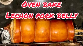 Lechon pork belly Oven bake Pork belly roll [upl. by Yalahs]