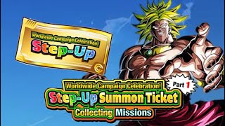 HOW TO GET THE 50 WORLDWIDE CAMPAIGN STEPUP SUMMON TICKETS 2024 PART 1 DBZ DOKKAN BATTLE [upl. by Gillmore]