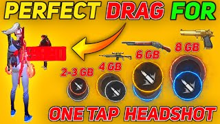 Free Fire Perfect Drag For Headshot 🔥 One Tap 👽 Latest Drag Headshot trick  Drag Headshot Setting [upl. by Kristian]