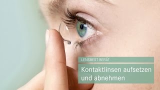 Kontaktlinsen einsetzen und rausnehmen  Tipps von Lensbest [upl. by Annail]