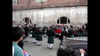 Irish Bagpipers Warm Up with quotScotland the Bravequot and quotThe Rowan Treequot [upl. by Vod]