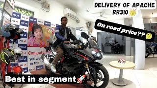 Best Fairing Bike In 3 Lakhs🤯 Best In Segment 🚀 Tvs Apache RR310 Delivery 🥳 [upl. by Oyek]