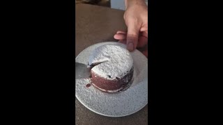 Chocolate Lava Cake food outdoorgrill recipe [upl. by Nylla578]