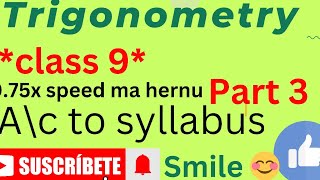 part3 Trigonometry class 9 compulsory maths [upl. by Riddle]