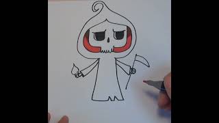 shorts Lets Draw Ghost Skeleton  Holiday Season Halloween  Drawing with My Kids  Quiet [upl. by Aihsikal917]