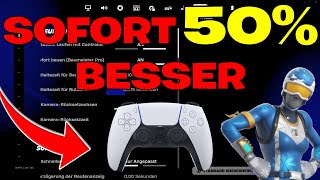 ✅mit diesen FORTNITE CONTROLLER EINSTELLUNGEN  SETTINGS sofort 50 BESSER auf ps4ps5xboxswitch [upl. by Sordnaxela]