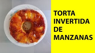 TORTA INVERTIDA DE MANZANAS SUPER FÁCIL 🍎🍎🍎 [upl. by Blair551]