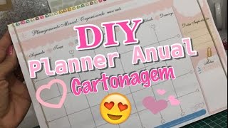 DIY  Planner anual  Cartonagem [upl. by Aitat813]