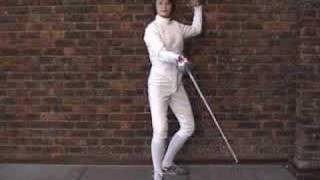 Fencing epee positions [upl. by Ahsitan]