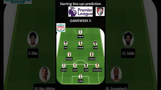 LIVERPOOL VS BOURNEMOUTH  STARTING LINE UPS PREDICTION shorts [upl. by Blake660]