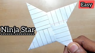 Paper Ninja Star  Shuriken Full Tutorial  Ninja Star Kaise Banaen  Origami Ninja Star [upl. by Ariak]