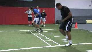 Coach Doyle Offensive Line drills for football agility 42811 [upl. by Annawot]