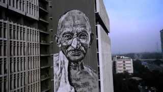 The tallest mural of India  Mahatma Gandhi [upl. by Ayra208]