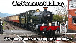 West Somerset Railway  Almost SEASONS END 7828 Odney Manor amp WSR Mogul 9351 do the HONOURS [upl. by Garson71]