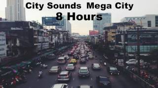 City Sounds  Mega City  Traffic Horns People Ambience [upl. by Nahsez]