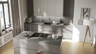 Hacker Beautiful Handleless Kitchen design Video [upl. by Wylen647]