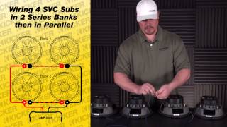 Subwoofer Wiring Four 4 ohm SVC Subs in Series  Parallel [upl. by Alpers813]