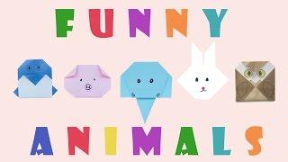 Easy to make animals for kids Top 5 origami [upl. by Denver]