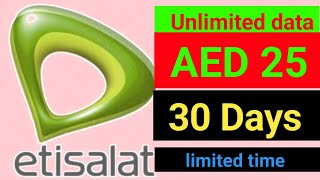 etisalat unlimited data package monthly Etisalat data package code [upl. by Lan]