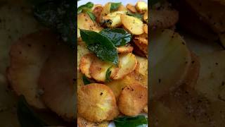 Easy home made Cassava chips  Traditional food with hiru [upl. by Vtehsta]