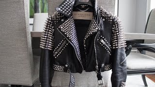 Burberry studded leather jacket Felix Fashion Reviews [upl. by Aneehs]