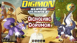 Digivolving Dorumon To Dorugamon In Digimon Super Rumble [upl. by Enitsenrae786]