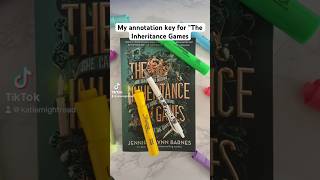 My annotation key for “The Inheritance Games” booktube annotations books theinheritancegames [upl. by Nyliac]