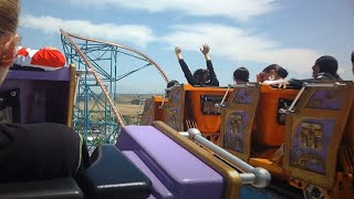 Twisted Colossus  Six Flags Magic Mountain  Back Row 4K HD POV  April 2023 [upl. by Cairistiona]