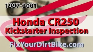 19972001 Honda CR250 Kickstarter Inspection  Fix Your Dirt Bikecom [upl. by Stephanie724]