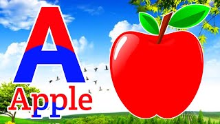 A for apple  ABC Alphabet Song with Sounds for Children  Phonics Song with Two Words [upl. by Yelrac]