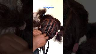 Feedincornrow Tutorial for Beginners hairtutorial feedinbraids feedincornrows youtubeshorts [upl. by Talanian145]