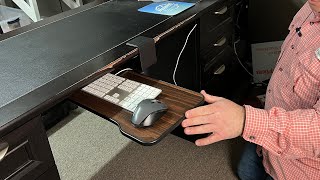 This Under Desk Keyboard Tray Rotates [upl. by Erdda]