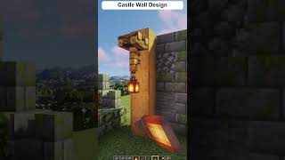 Minecraft Build Ideas Castle Wall made of Wood and Stone shorts minecraft [upl. by Eirehs]