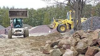 Moving Rocks With The Bobcat S250 Skid Steer [upl. by Oisangi529]