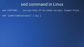 sed command in Linux [upl. by Anay882]