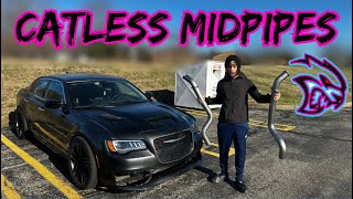 INSTALLING CATLESS MID PIPES ON MY HELLCAT 300😱 EXTREMELY LOUD [upl. by Midis]