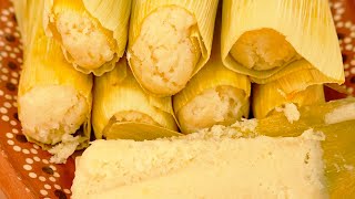 Tamales de elote con mantequilla [upl. by Yatnahs]