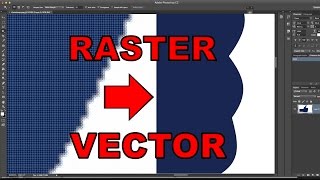 How to turn a Raster into a Vector in Photoshop quotHowTo Tutorialquot [upl. by Ayot]