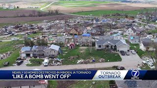 Nearly 50 homes destroyed in Minden Iowa by EF3 tornado [upl. by Westerfield]