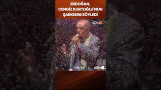 Erdoğan Giresun mitinginde Cengiz Kurtoğlunun quotDuyanlara duymayanlaraquot şarkısını söyledi [upl. by Scuram]