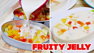 FRUITY JELLY  VERY SIMPLE AND EASY JELLY DESSERT [upl. by Alihs519]