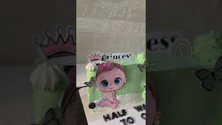 half baby birthday cake birthdaycakeviralvideo cake youtubeshorts shorts artist cake [upl. by Dickey]