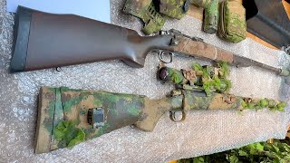 How to Paint Airsoft Sniper for Woodland Gameplay [upl. by Bealle]