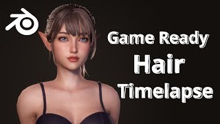 Making Game Ready Hair in Blender [upl. by Alenas]